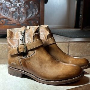 Super cute booties from bed Stu light brown size 10 still in original box